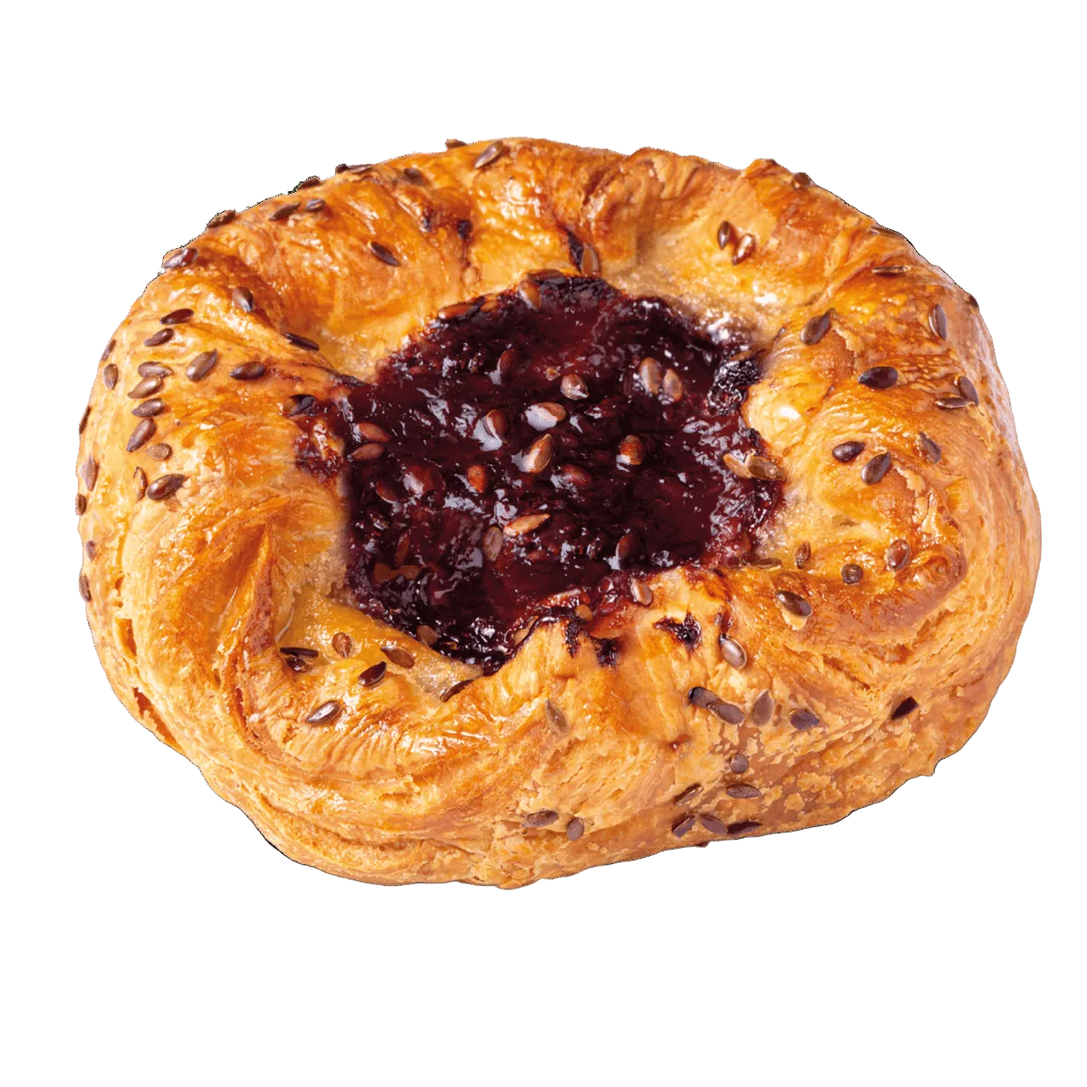 BRIDOR Vegan Black Cherry & Linseed Crown 48x90g - Cafe Supply