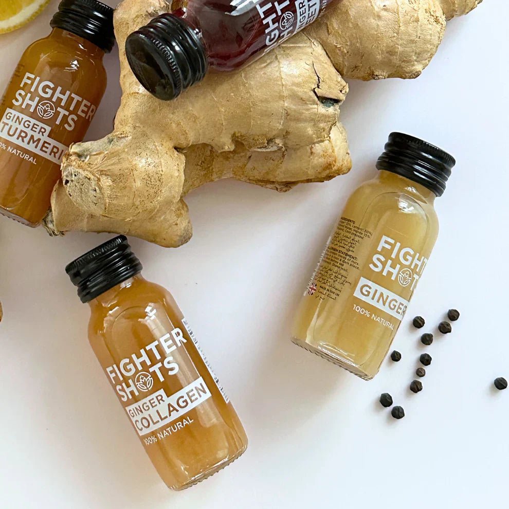 Fighter Shots Ginger + Marine Collagen 3,000mg - Cafe Supply