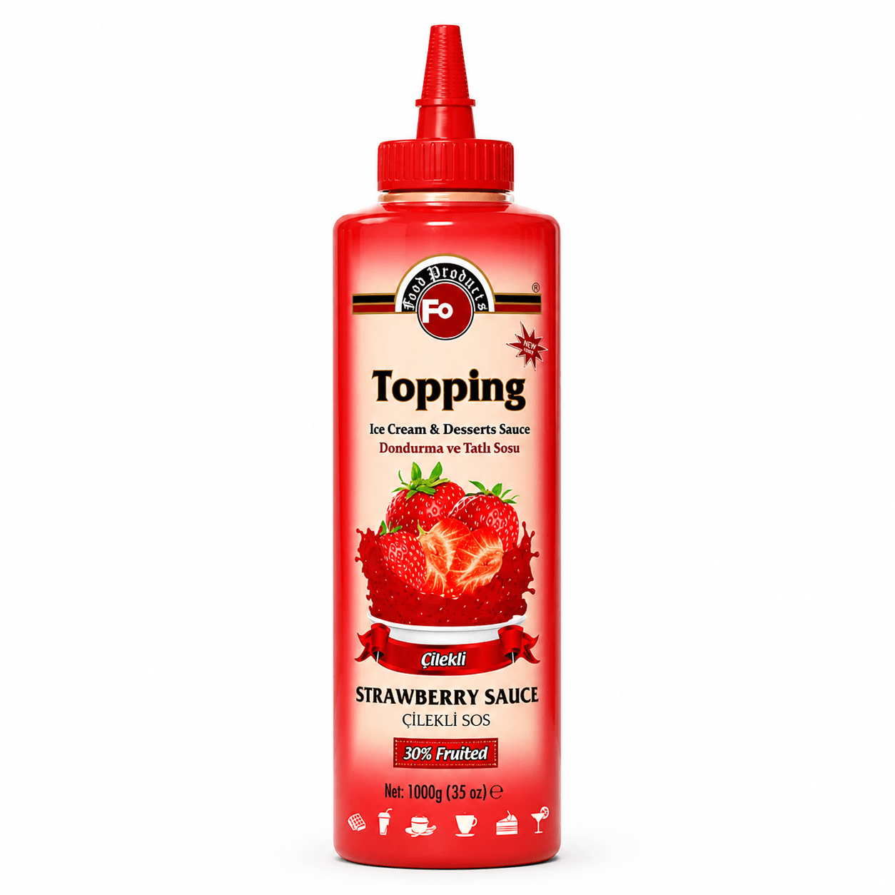 FO TOPPING SAUCE STRAWBERRY 70CL - Cafe Supply