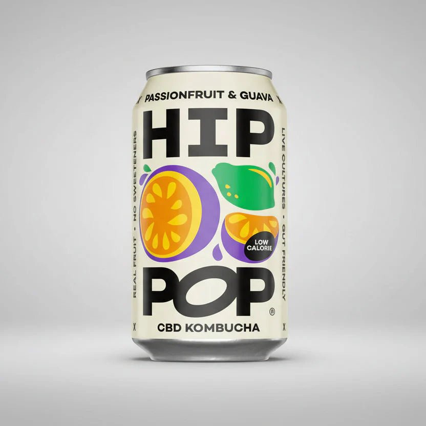 Hip Pop Passionfruit and Guava CBD Kombucha - Cafe Supply