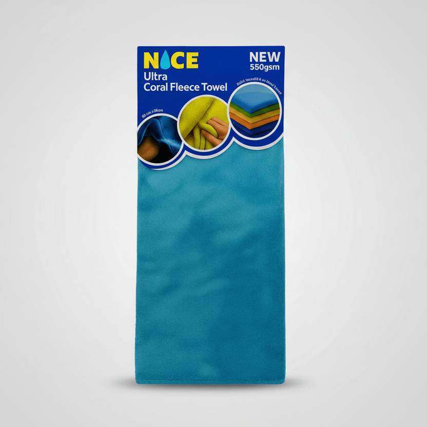 NICE CORAL Microfiber Fleece Towel - Cafe Supply